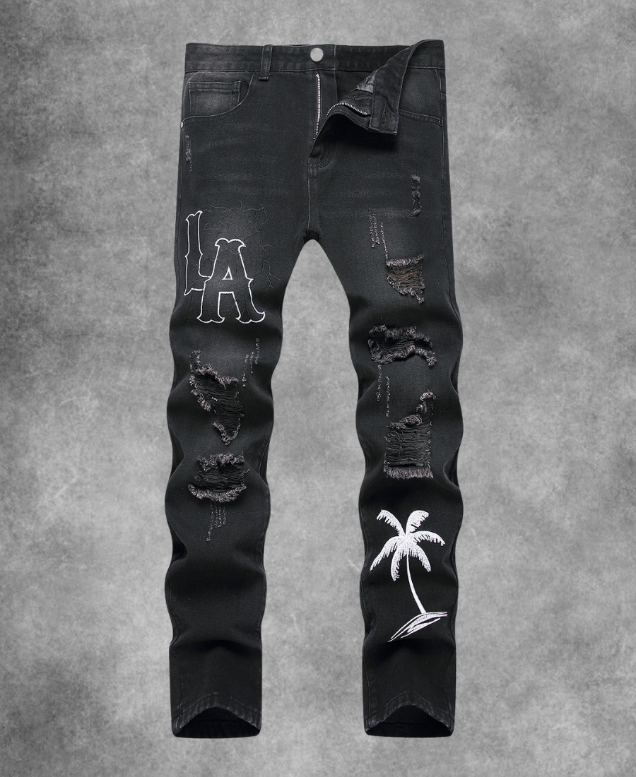 LA Ripped Palm Pants