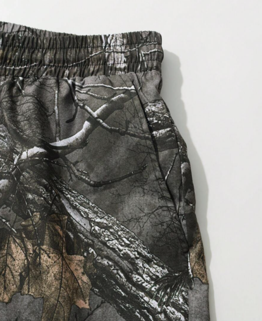 Dark Gray Camouflage Şort