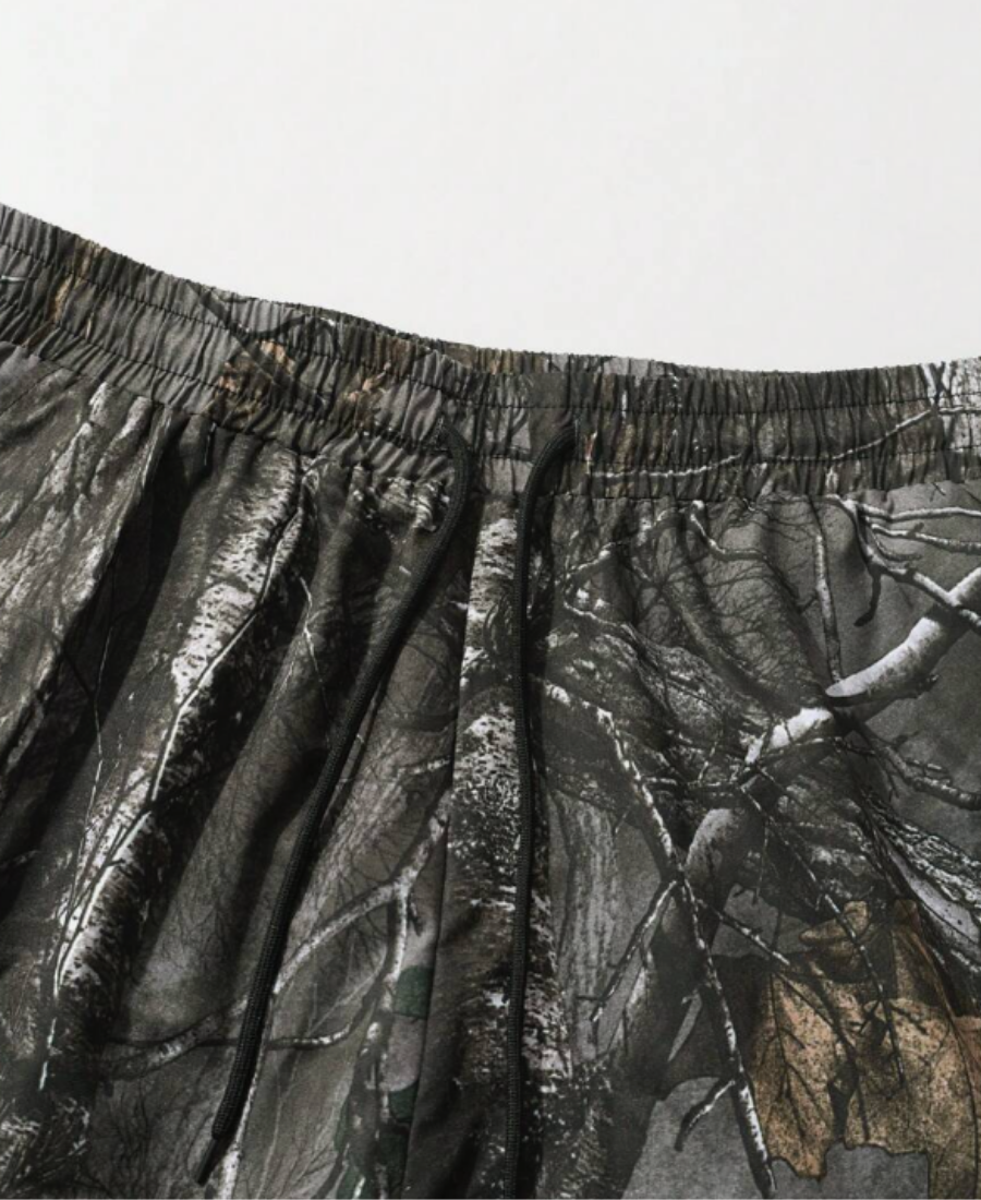Dark Gray Camouflage Şort