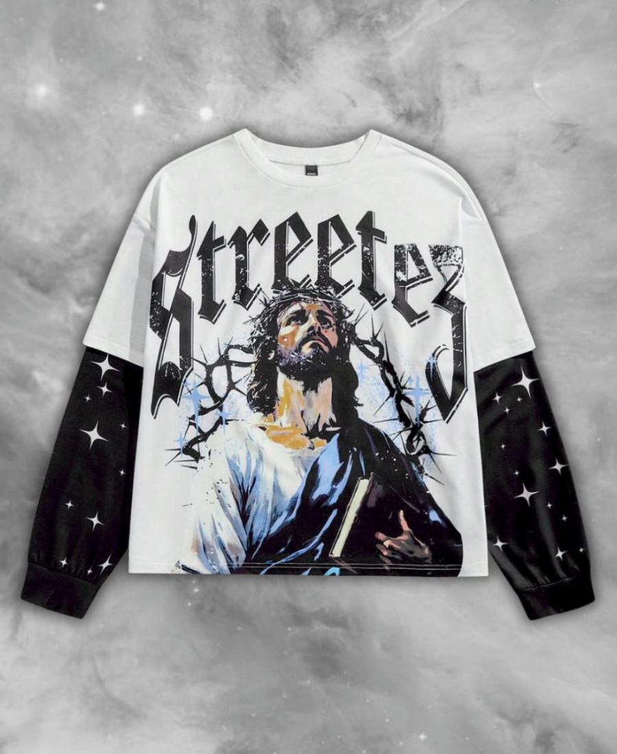Jesus Rhinestone Long Tee