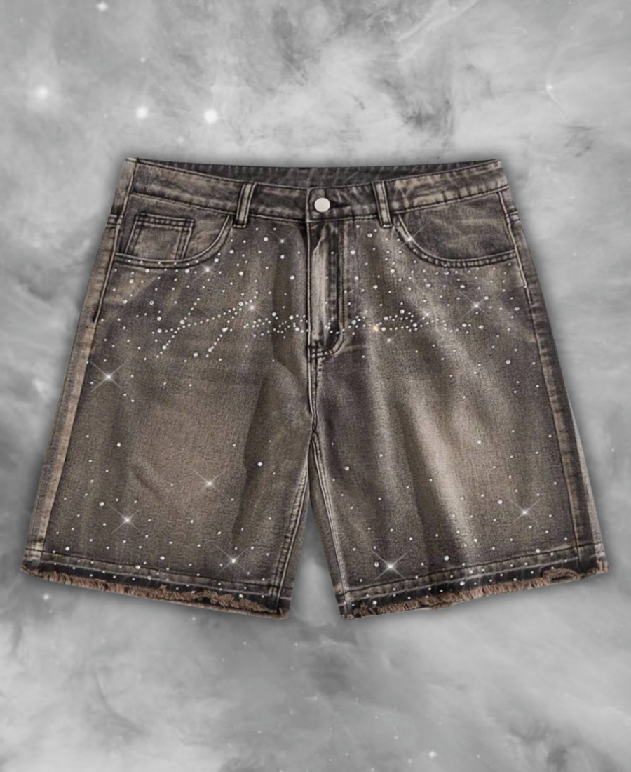 Heaven Rhinestone Kot Şort