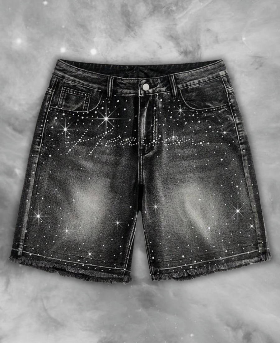 Heaven Rhinestone Kot Şort