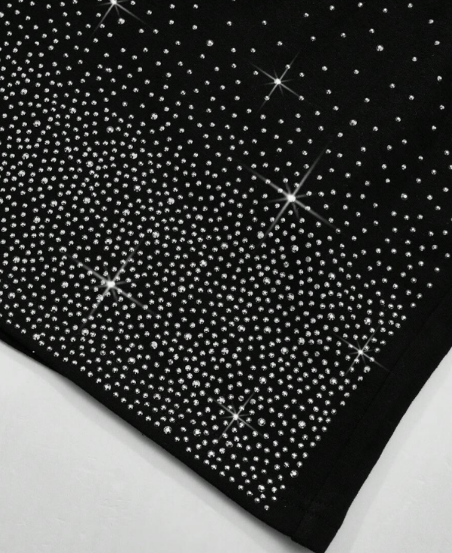 Rhinestone Blackfang Track Şort