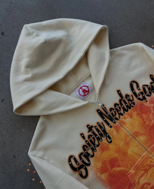 Society Needs God Zip-Up Hoodie