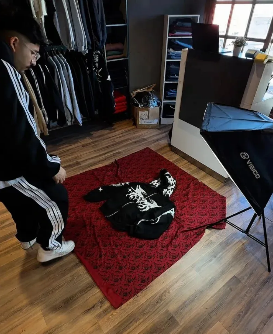 Chaos Marks Zip-Up Hoodie