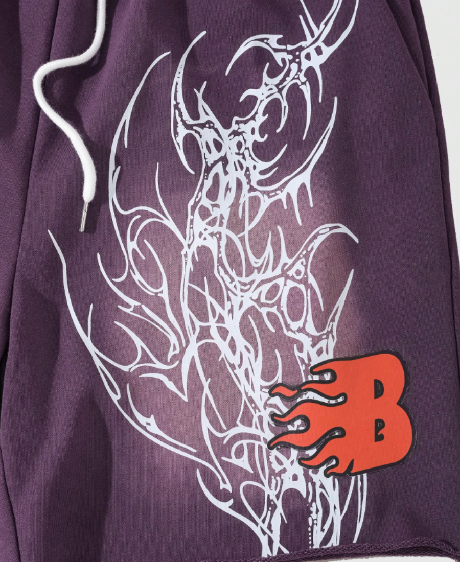 Darkness Purple-B Şort