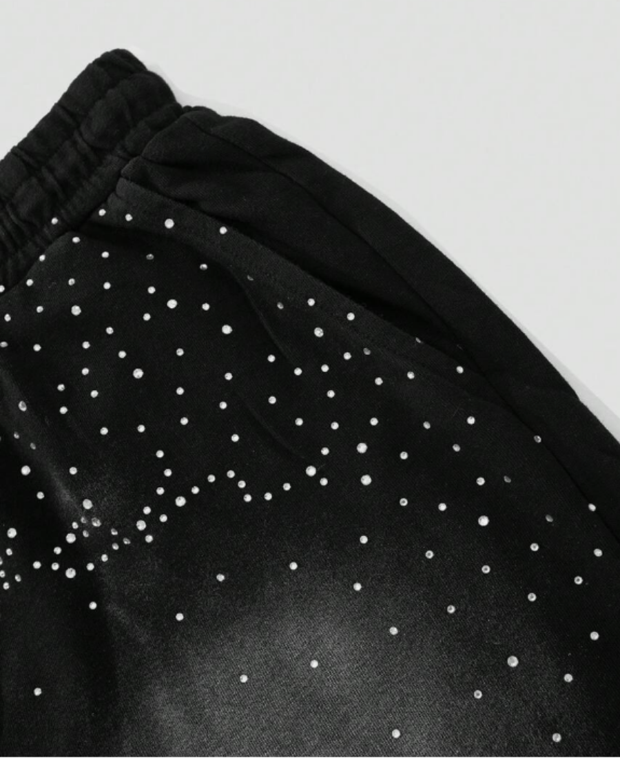 Obsidianveil Rhinestone Şort