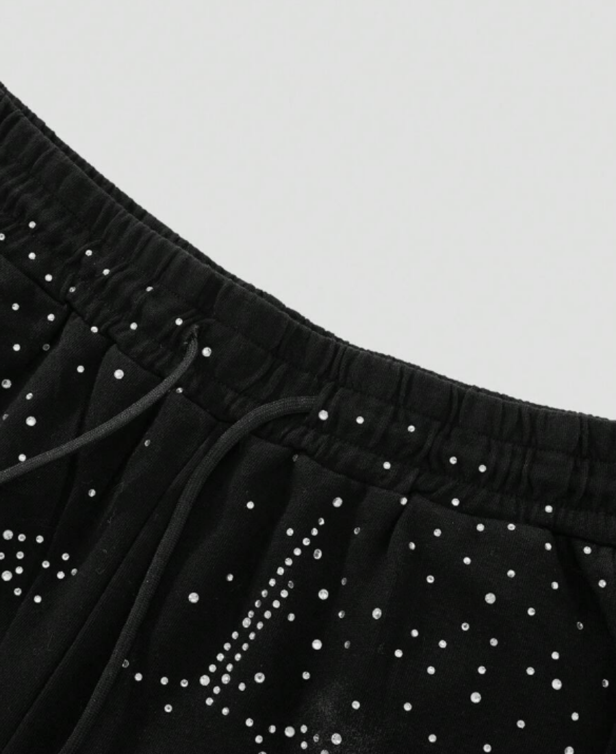 Obsidianveil Rhinestone Şort