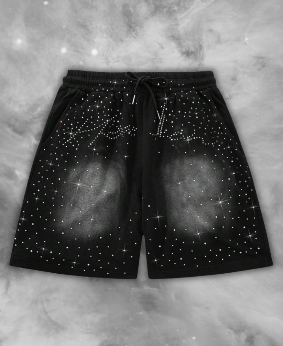 Obsidianveil Rhinestone Şort