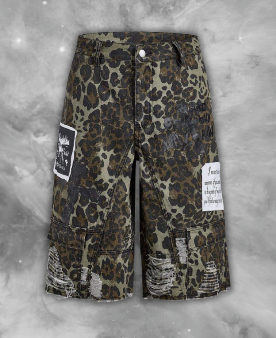Leviathanic Leopard Kot Şort