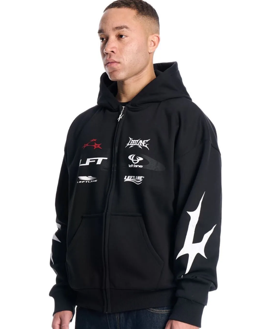 Leftlane Starburst Zip-Up Hoodie