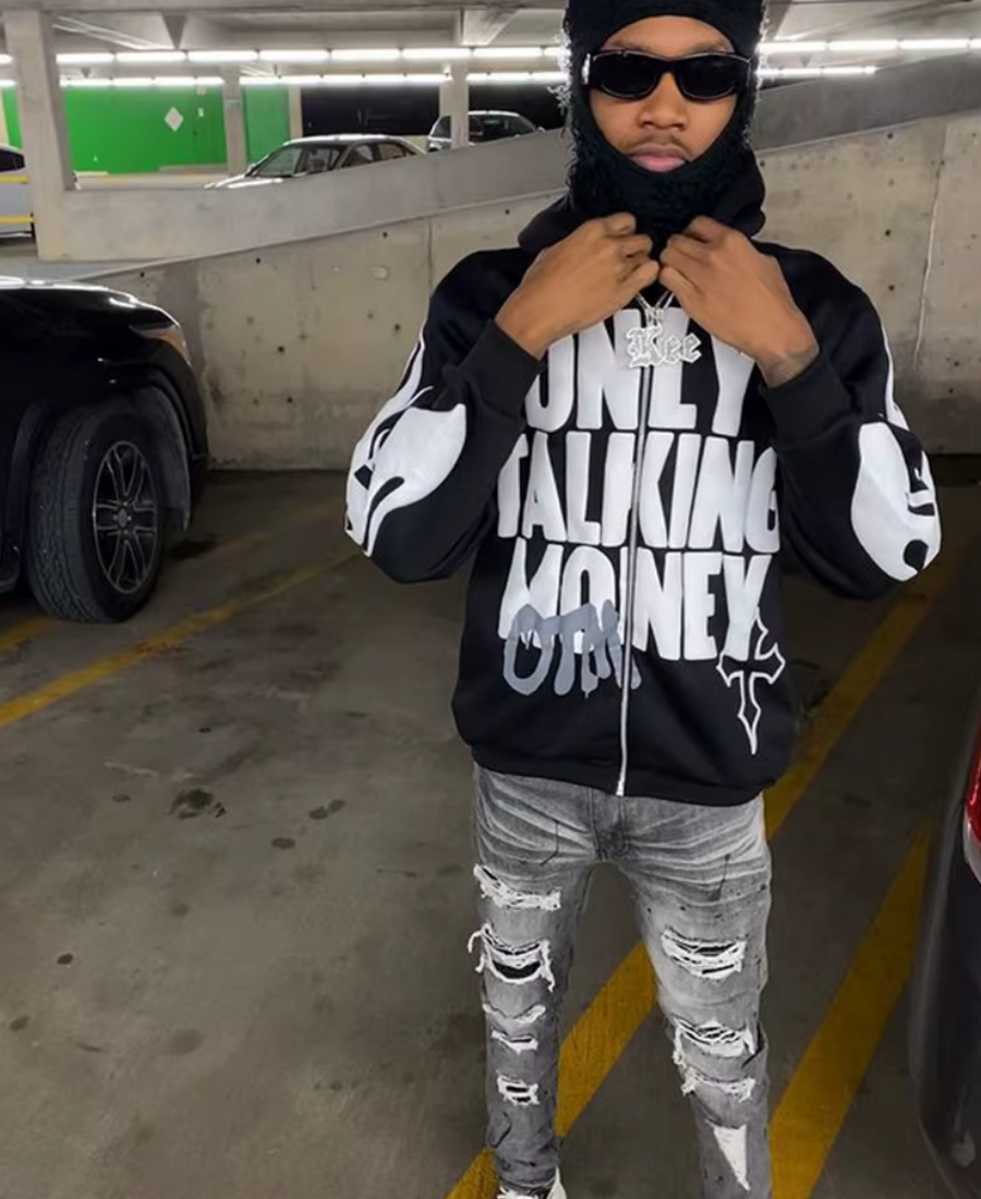 Only Talking Money Zip-Up Hoodie