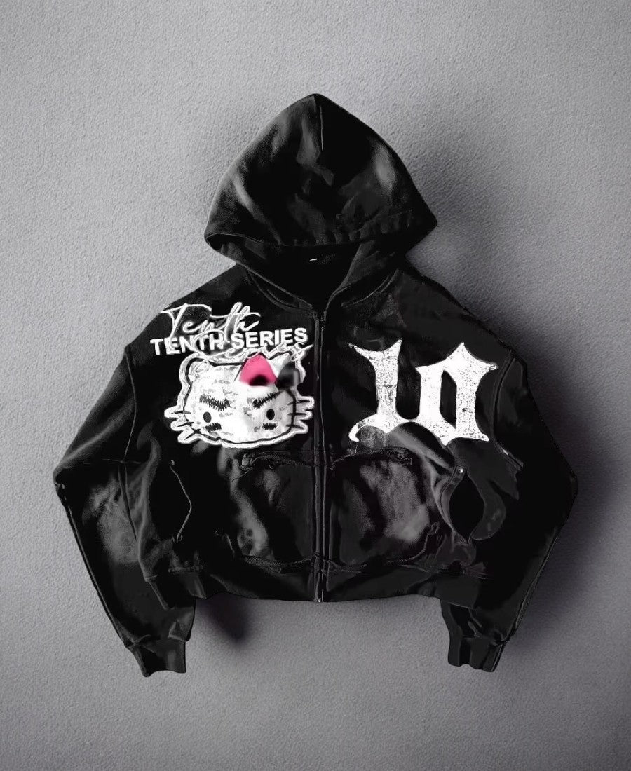 Hello Kitty Tenth 10 Zip-Up Hoodie