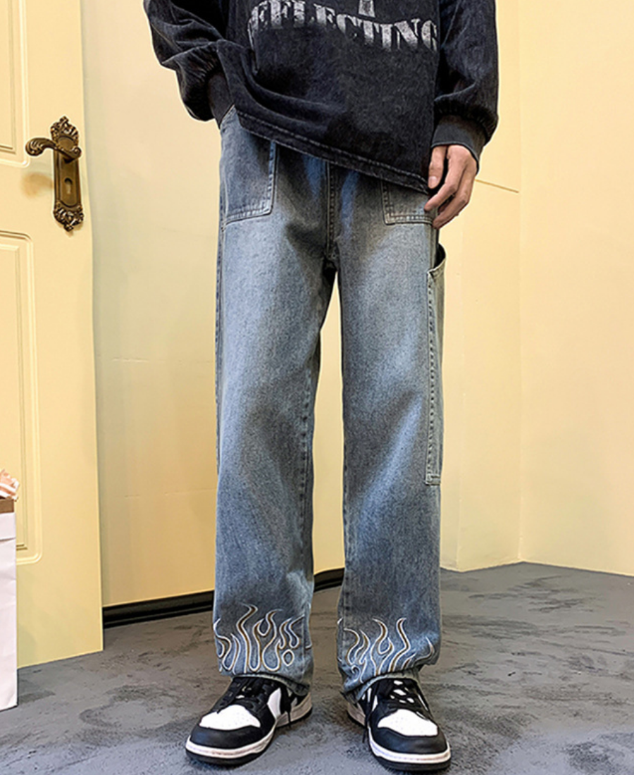 Fire Wave Baggy Pants