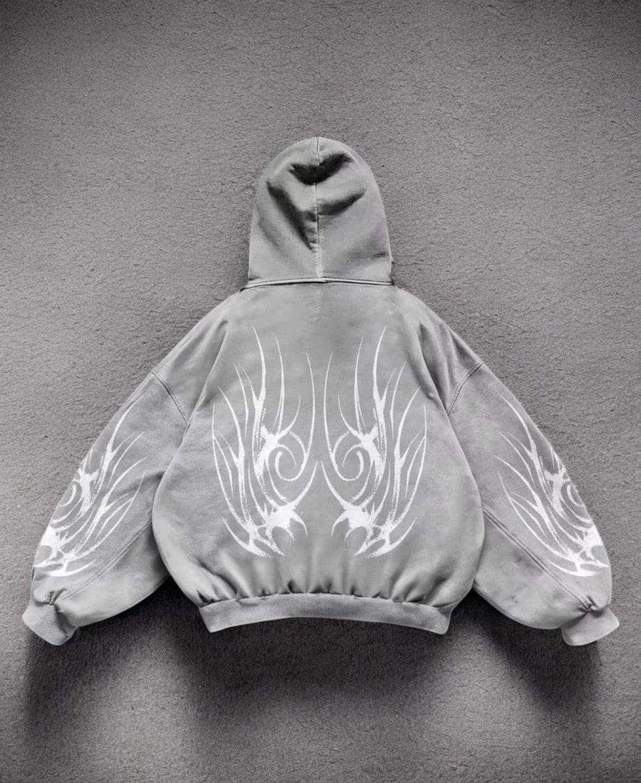 Grunge WB Zip-Up Hoodie