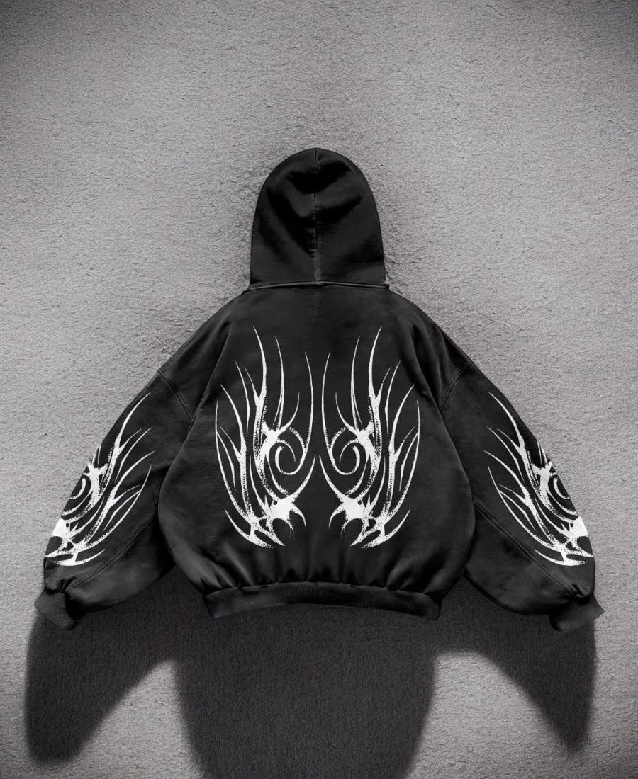 Grunge WB Zip-Up Hoodie