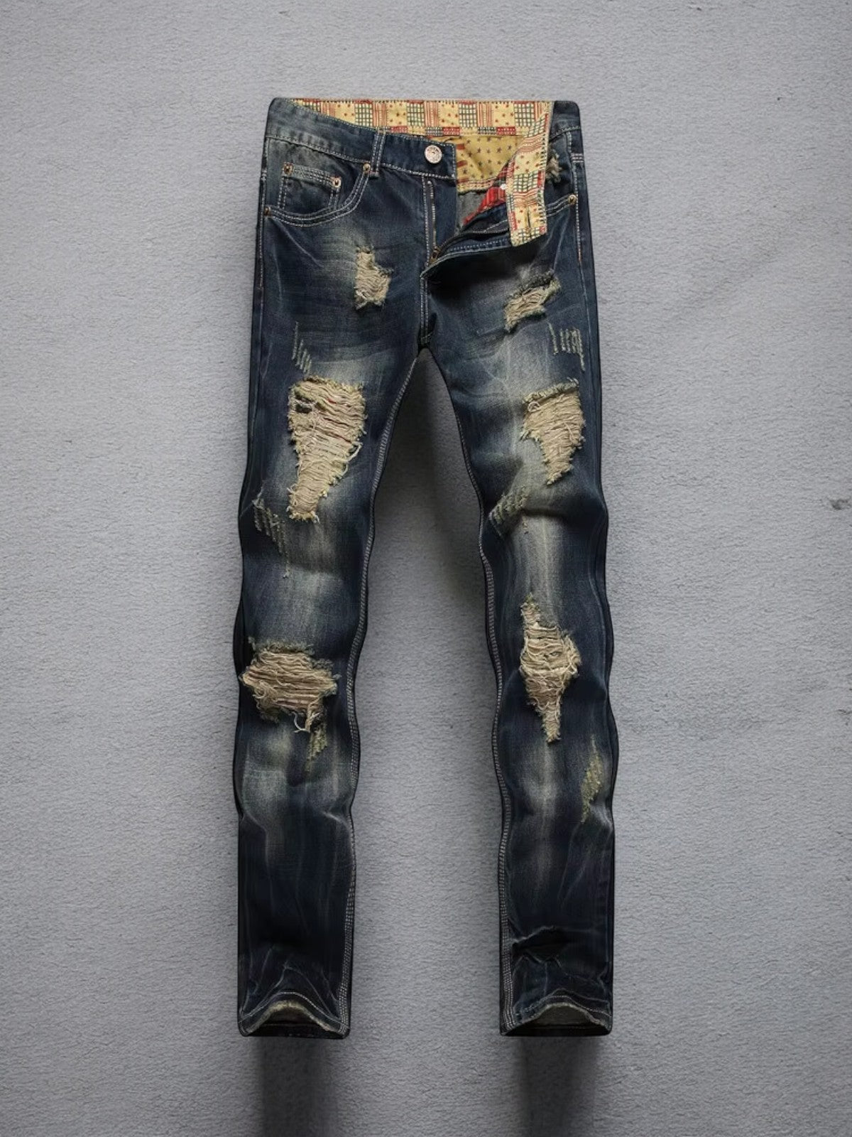 Ripped Rhinestone Pants