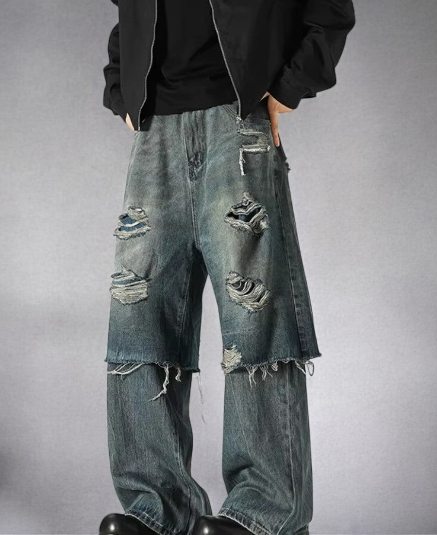 Deeptown Ripped Baggy Pants