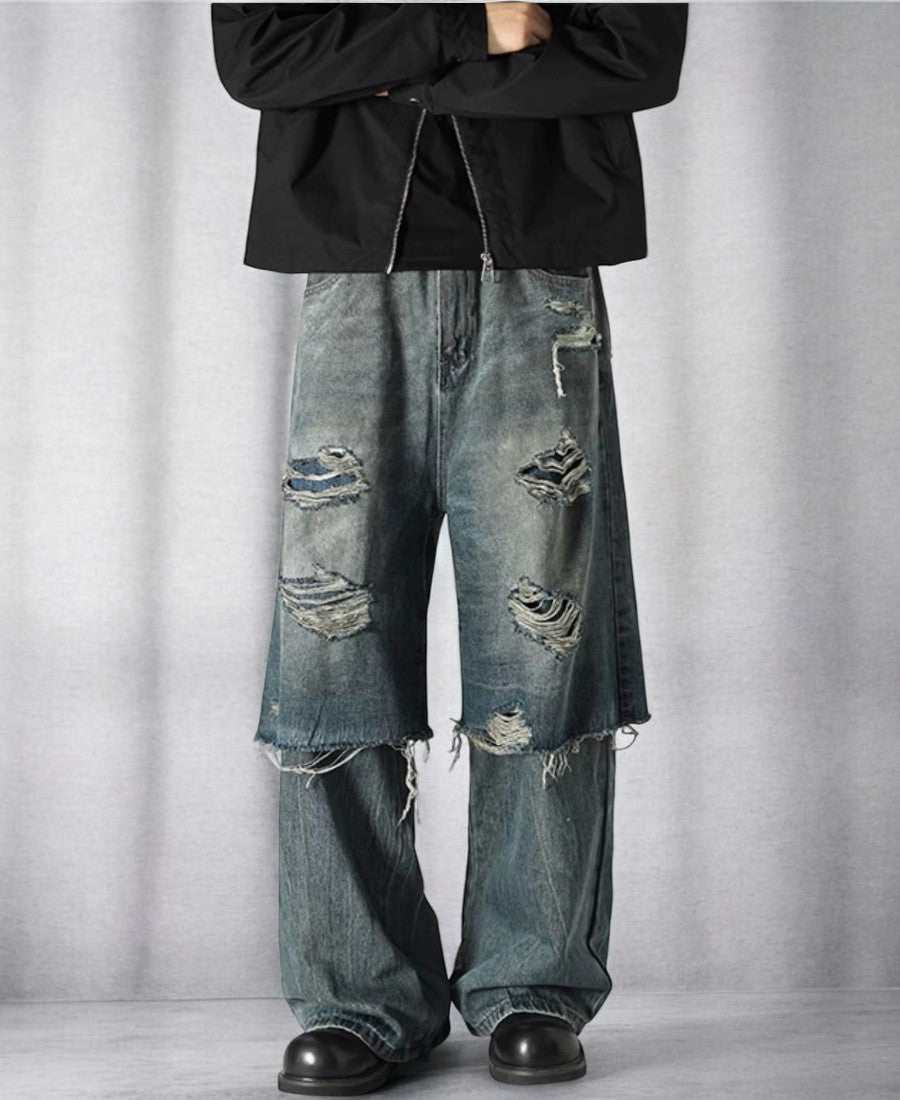 Deeptown Ripped Baggy Pants