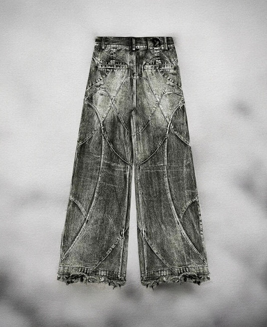 Destruction Line Baggy Pants
