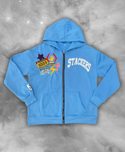 Stackers Warning Zip-Up Hoodie