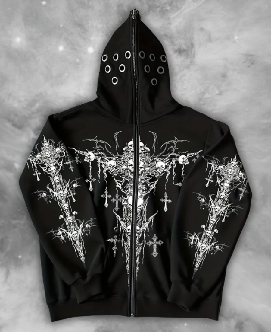Exortica Cross Zip-Up Hoodie