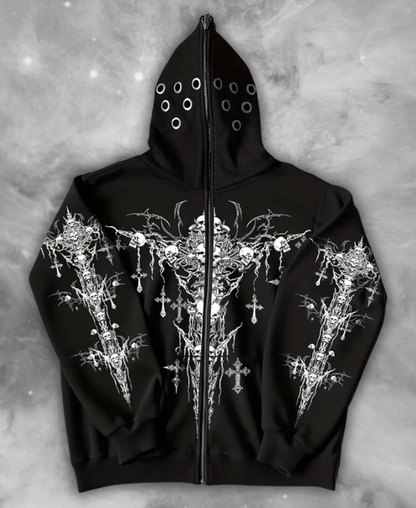 Exortica Cross Zip-Up Hoodie
