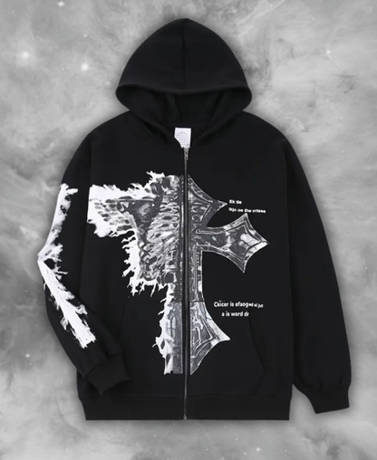 Virtuoso Burn-Cross Zip-Up Hoodie