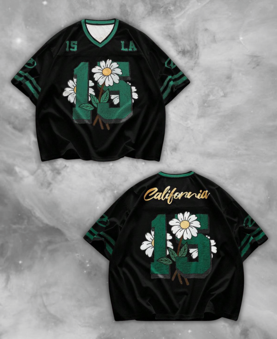 California 15 Flowers Jersey Tee