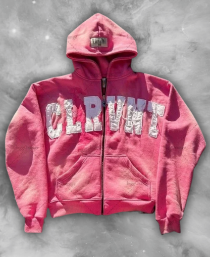 "CLRVNT" Zip-Up Hoodie