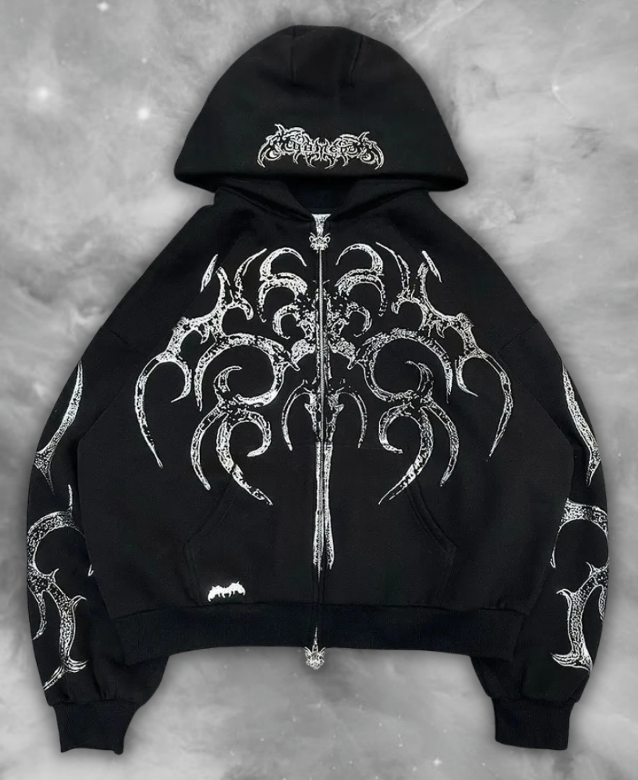 Tribal Venom Zip-Up Hoodie