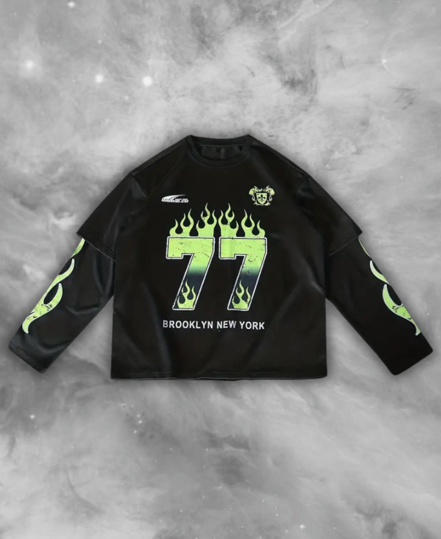 77 Flame Toxic Jersey Tee