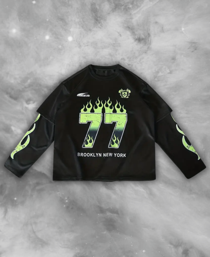 77 Flame Toxic Jersey Tee