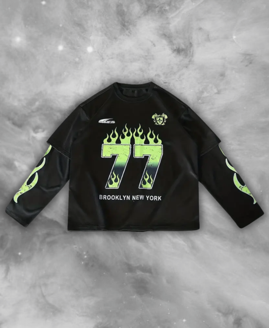 77 Flame Toxic Jersey Tee