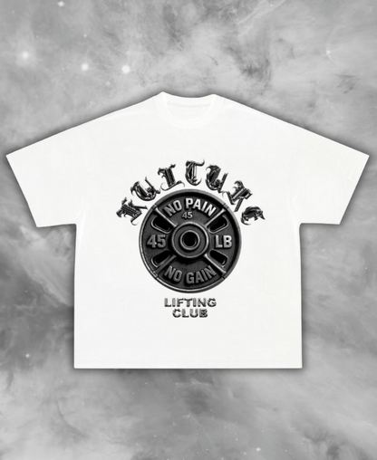 No Pain Culture White Tee