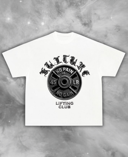 No Pain Culture White Tee