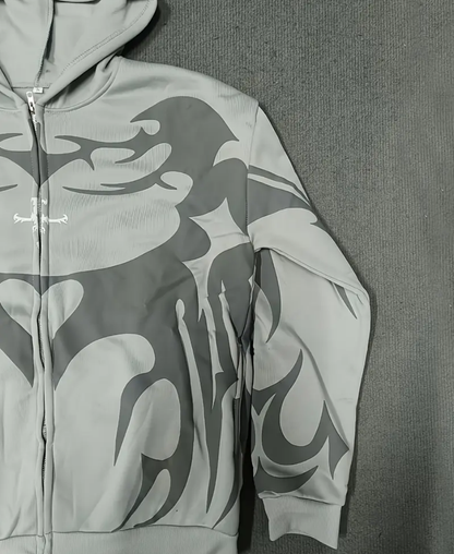 Tribal Depth Zip-Up Hoodie