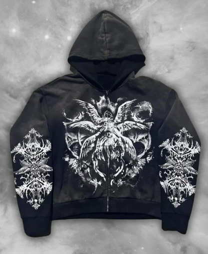 Angel Of Chaos Zip-Up Hoodie