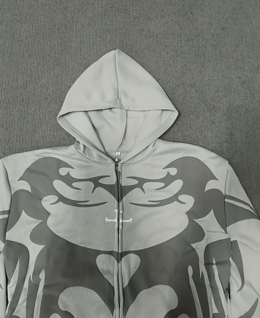 Tribal Depth Zip-Up Hoodie