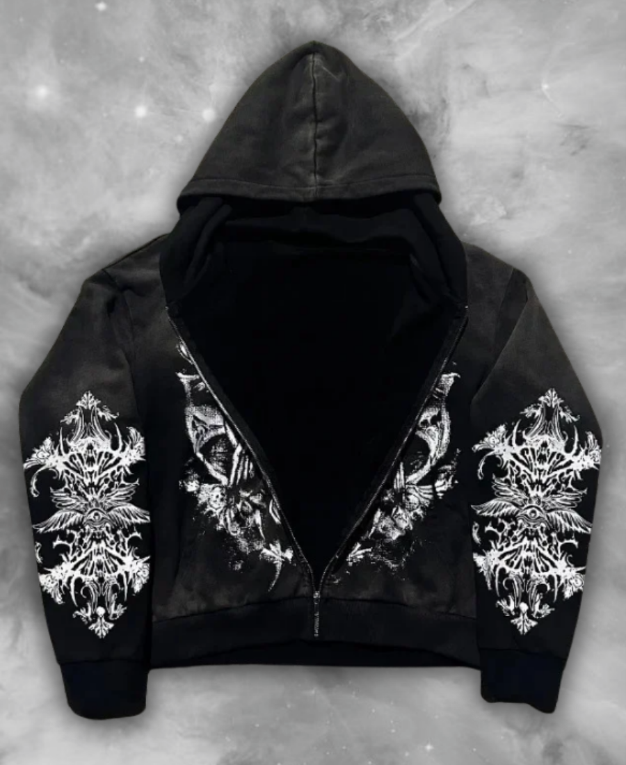 Angel Of Chaos Zip-Up Hoodie