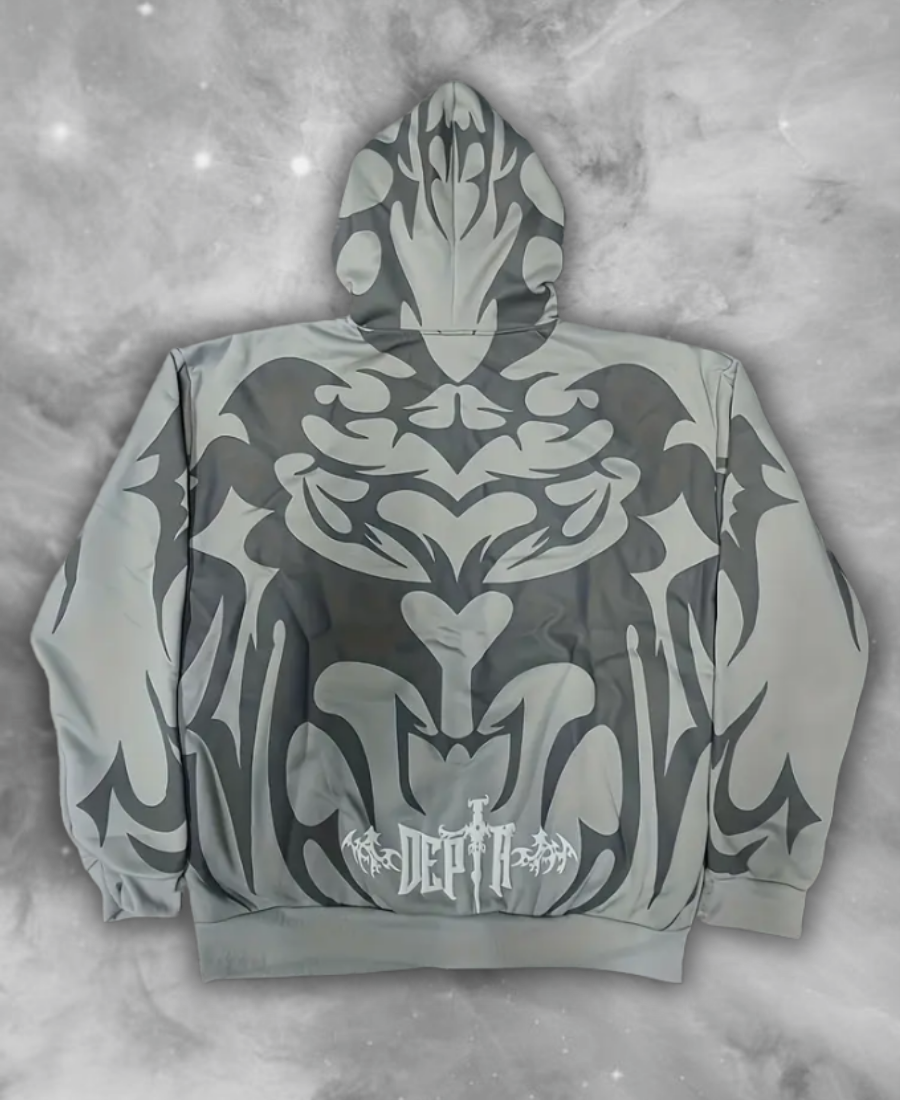Tribal Depth Zip-Up Hoodie