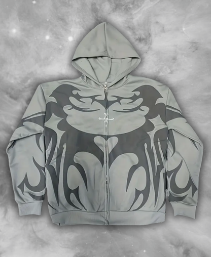 Tribal Depth Zip-Up Hoodie