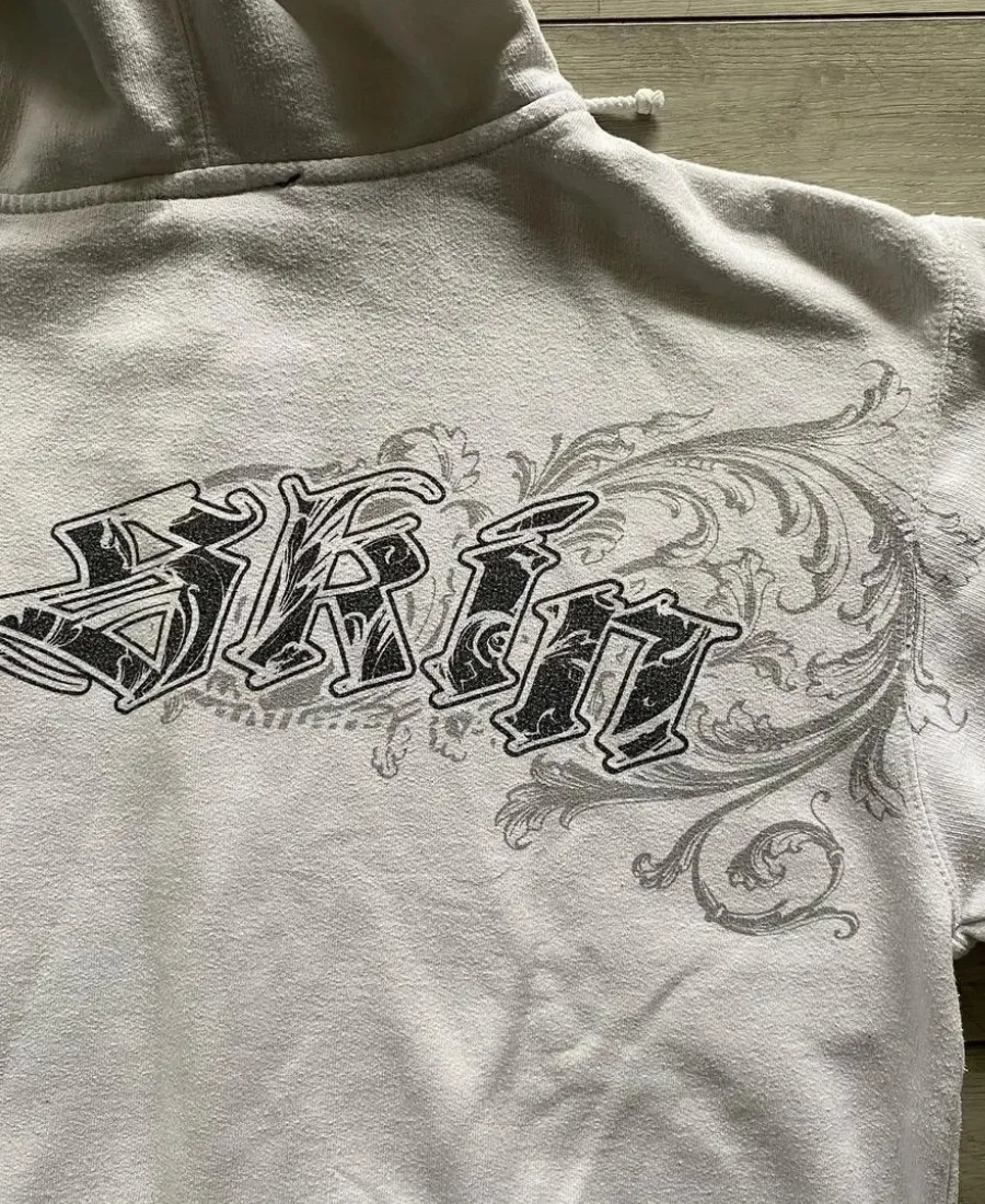 Gothic Silhouette Zip-Up Hoodie