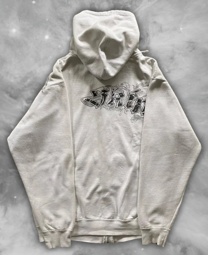 Gothic Silhouette Zip-Up Hoodie