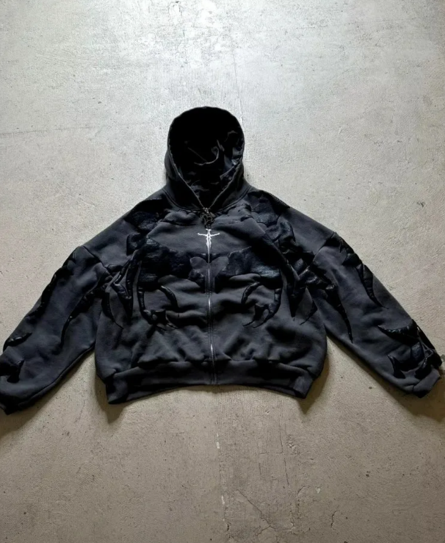 Tribal Depth Zip-Up Hoodie