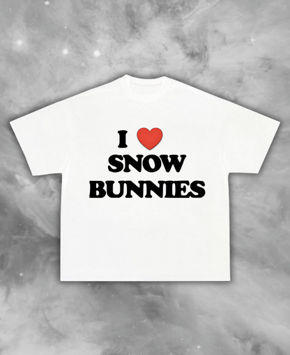 I Love Snow Bunnies White Tee