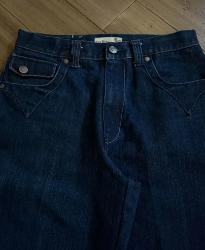 Raw "83 Blue" Kot Şort