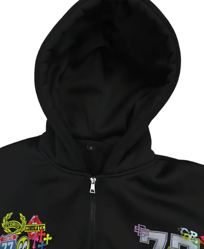 CORUSCATE 77 Kash Limit Zip-Up Hoodie