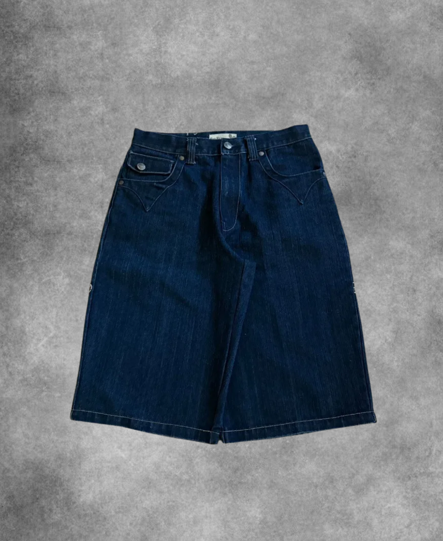 Raw "83 Blue" Kot Şort