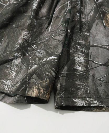Dark Gray Camouflage Şort